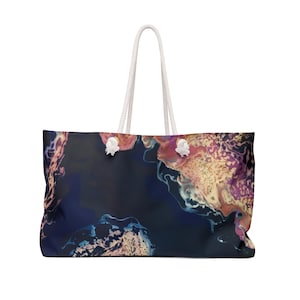 Bolso de fin de semana - Bolso de viaje inspirado en el arte original de MRose Art, bolso de mano, bolso de mano para escapadas de fin de semana, elegante bolso de hombro