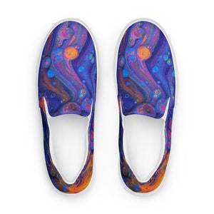 MRose Art Original Abstract Art Inspired Men’s slip-on canvas shoes