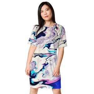 MRose Art Original Abstract Art Inspired T-Shirt Dress