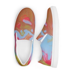 MRose Art Original Abstract Art Women’s slip-on canvas shoes