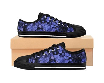 MRose Art Original Abstract Vibrant Women's Sneakers, Stylish Casual Shoes, Unique Art Sneakers, Everyday Comfort, Trendy Footwear