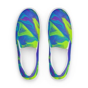 MRose Art Psychedelic Swirl Women’s slip-on canvas shoes