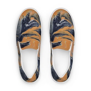 MRose Art Original Abstract Art Inspired Men’s slip-on canvas shoes