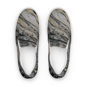 MRose Art Evolved Original Abstract Art Inspired Men’s slip-on canvas shoes