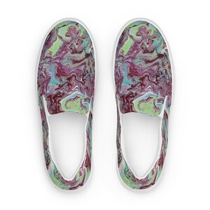 MRose Art In a Haze Original Abstract Art Inspired Men’s slip-on canvas shoes