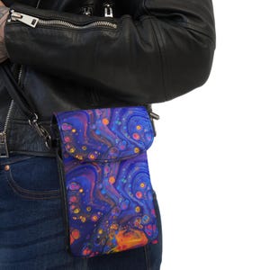 MRose Art Original Art Inspired Trendy Small Cell Phone Wallet, Stylish Crossbody Bag, Travel, Girls&#39; Night Out, Unique Gift