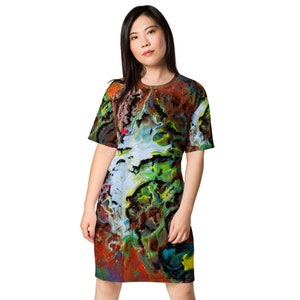 MRose Art Original Abstract Art Inspired T-Shirt Dress