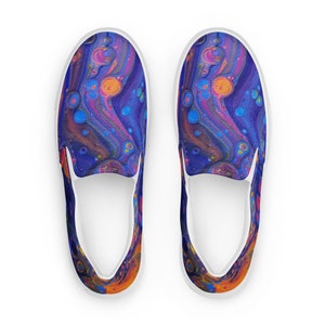 MRose Art Original Abstract Art Inspired Women’s slip-on canvas shoes