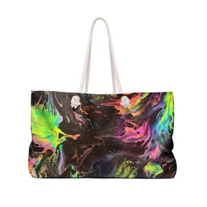 Bolso de fin de semana - Bolso de viaje inspirado en el arte original de MRose Art, bolso de mano, bolso de mano para escapadas de fin de semana, elegante bolso de hombro