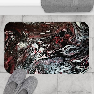 MRose Art Inspired Abstract Art Bath Mat - Modern Home Decor, Luxury Bathroom Rug, Spa Gift, Unique Mat, Stylish Decor for Bathing Space