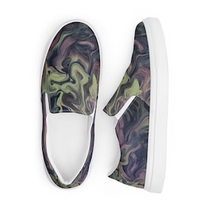 MRose Art Splash Original Abstract Art Inspired Women’s slip-on canvas shoes
