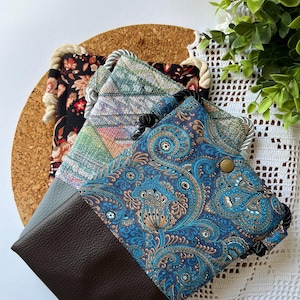 Handytasche zum Umhängen Umhängetasche Crossbody kleine Tasche Handtasche Kunstleder Gobelin