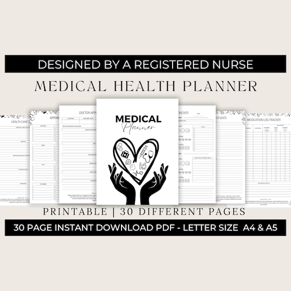 Medical Health Planner| Medical Binder| Wellness Organizer| Health Tracker|Wellness Tracker| Health Overview