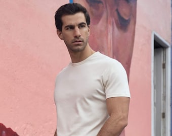 Organic Pima Cotton T-Shirt for Men – The Classic Soft Crew Neck Tee, Breathable Peruvian Cotton | Sustainable Basic