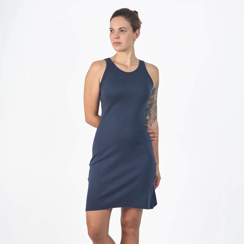 Sustainable & High Quality Organic Pima Cotton Tank Dress Women's image 6