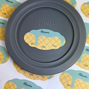 Removable Label Stickers for Ninja Creami Ice Cream Pint, Food Labels, Food Contents Date Labels, Freezer Labels