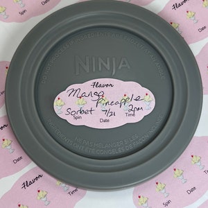 Removable Label Stickers for Ninja Creami Ice Cream Pint, Food Contents Date Labels, Freezer Labels