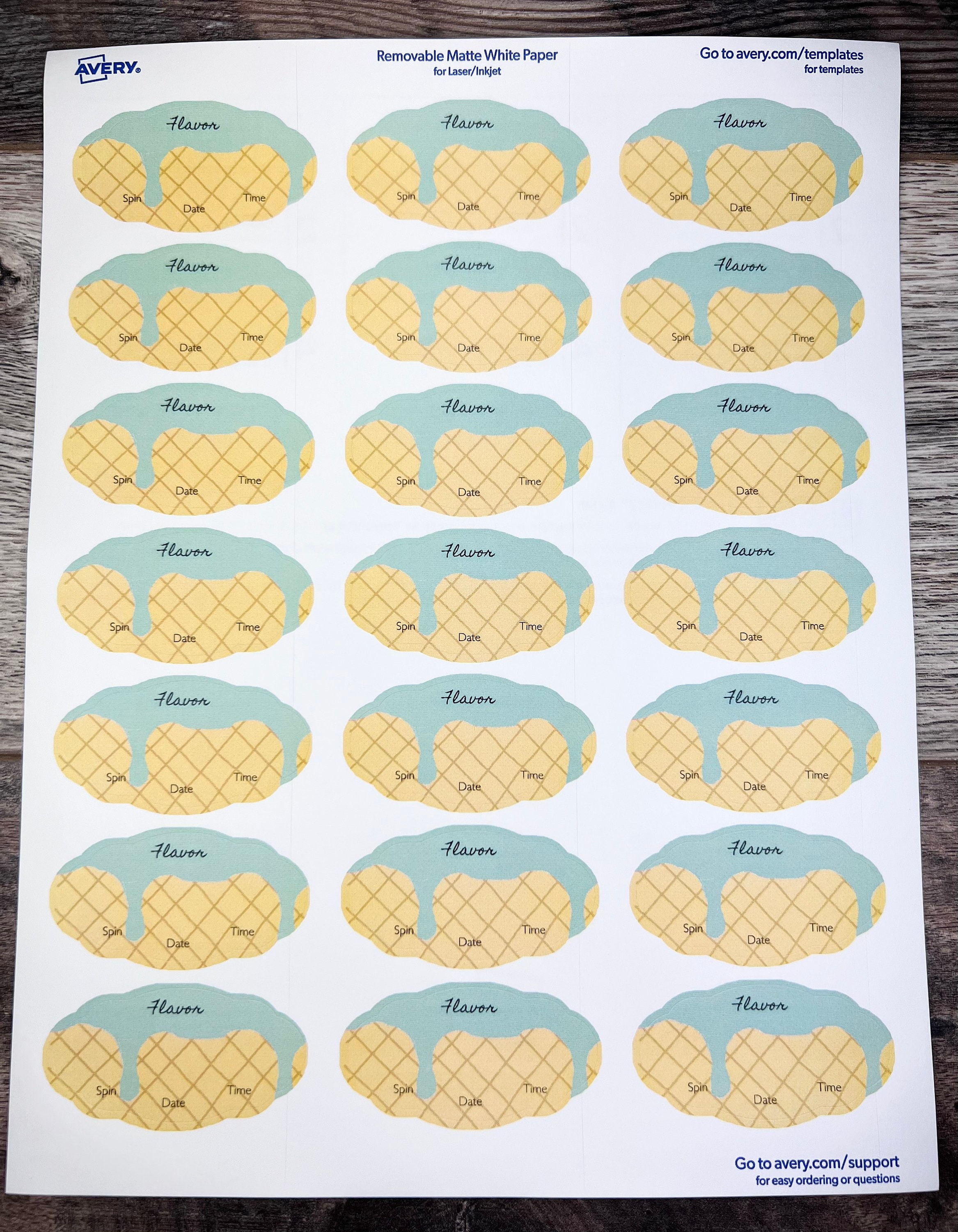 Stocking Labels Removable Removable Label Stickers for Ninja Creami Ice Cream Pint, Food Labels ...