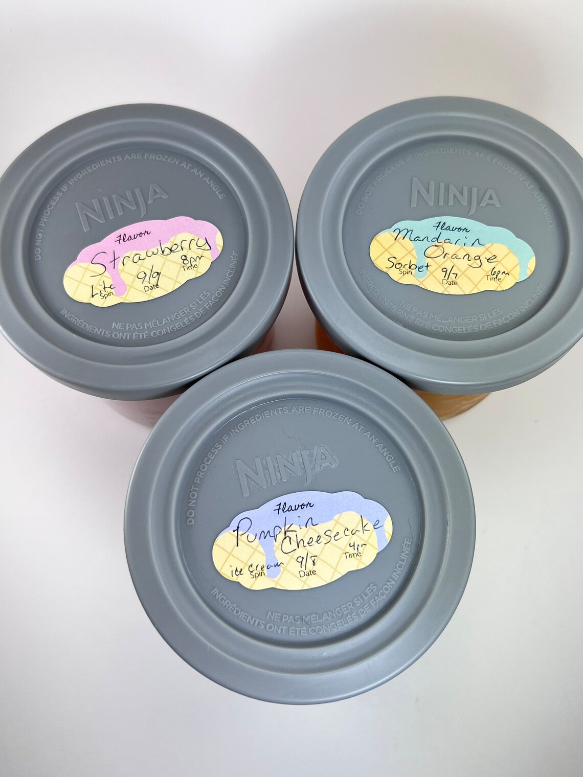 Stocking Labels Removable Removable Label Stickers for Ninja Creami Ice Cream Pint, Food Labels ...