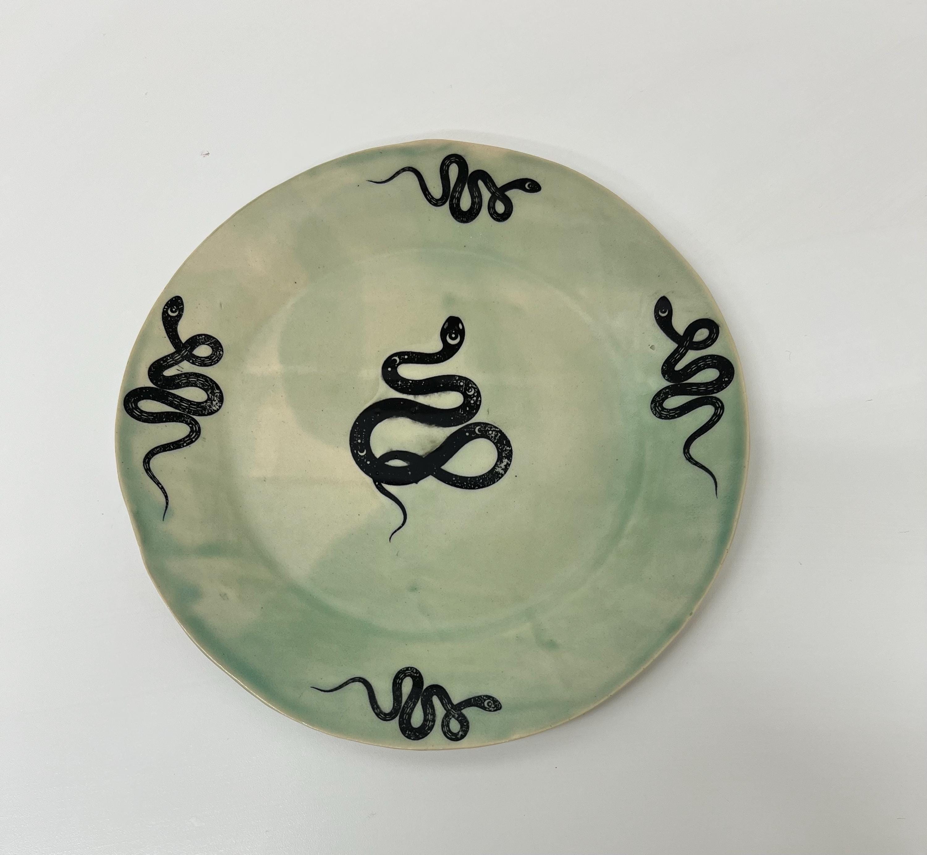 Ceramic snake plate - Etsy 日本