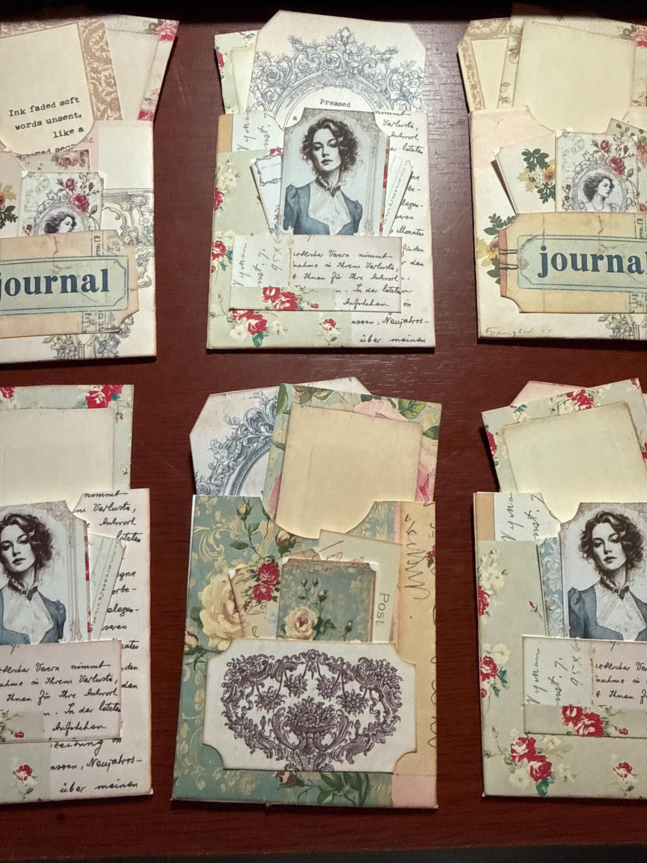 Junk Journal Pocket ,loaded Pocket Ephemera Vintage Style Soft Colors ...
