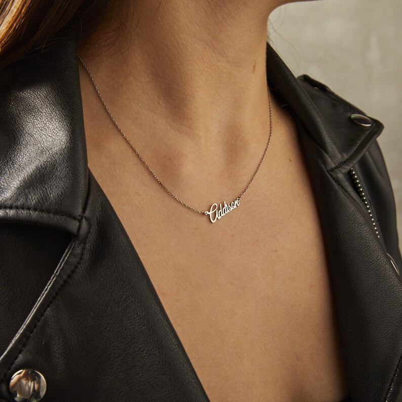 14K Solid Gold Letter Necklace Gold Initial Necklace - Etsy