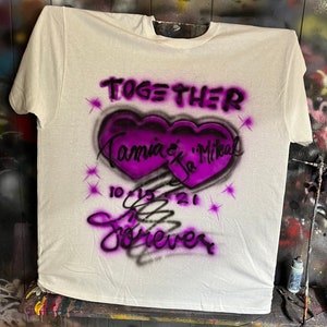 Capture Your Love in Vibrant Colors with Custom Airbrushed Couples Shirts