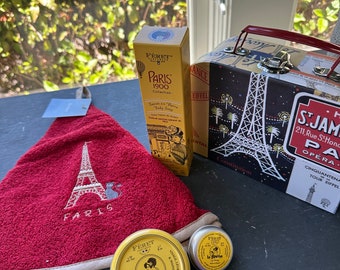 Le Baume Paris Box - Mother’s Day, Birthday Gift, Francophile Gift, Skincare, honey, lip balm, hand towel