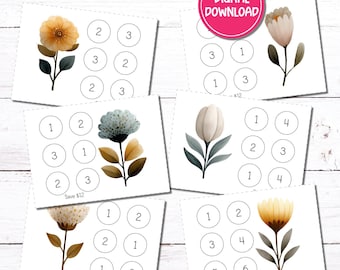 Rustieke bloemenuitdaging voor kleine besparingen | Afdrukbaar met laag inkomen (digitale pdf-download)