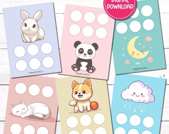 Kawaii Winzige Spar-Challenge | Druckbare Tracker (PDF Digitaler Download)