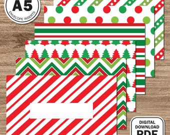 A5 | Christmas 3 | Budget Binder Envelope Inserts | Editable and Blank Versions | PDF Download