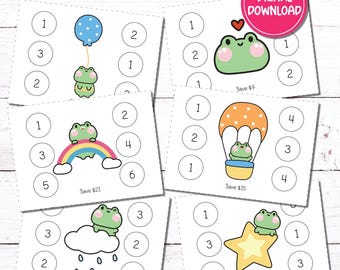 Frogs Tiny Savings Challenge | Printable Tracker (Digital Download)