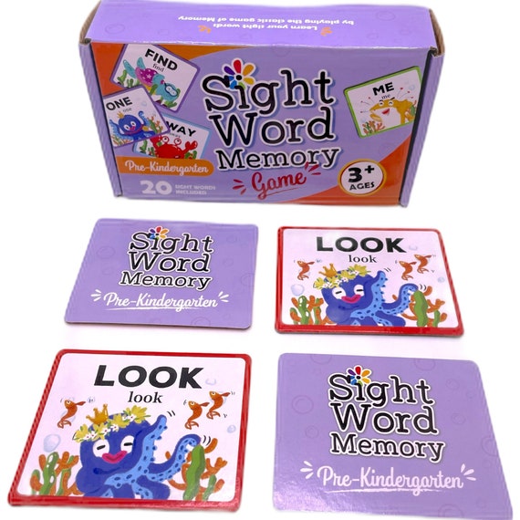Sight Words Memory Game. Levels Pre-kindergarten Through - Etsy