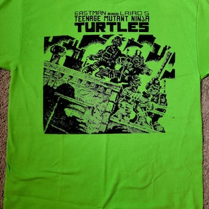 Teenager Mutant Ninja Turtles-shirt met de hand bedrukt tmnt