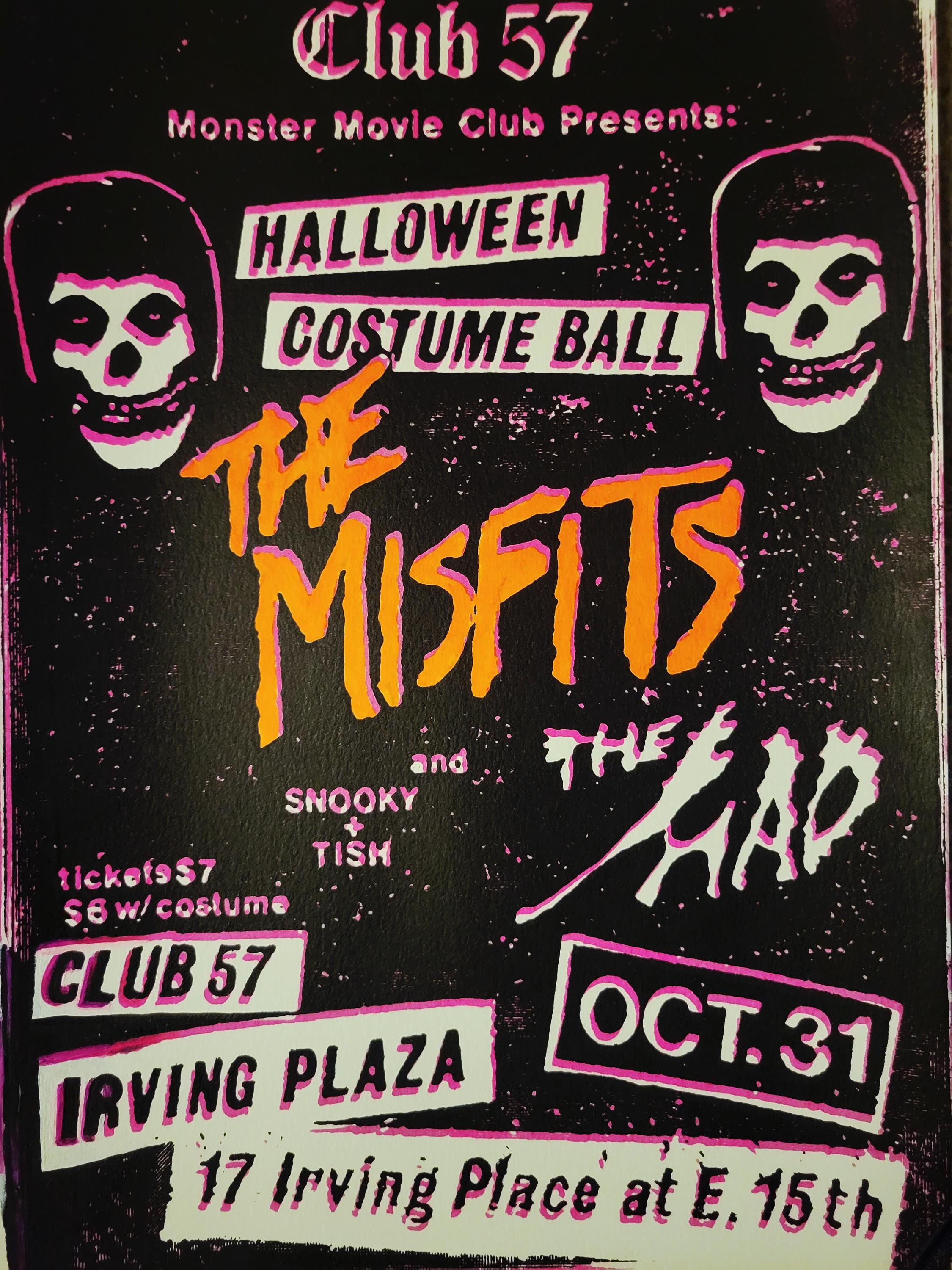 The Misfits Hand Screened Show Poster for Halloween 1979 Show - Etsy