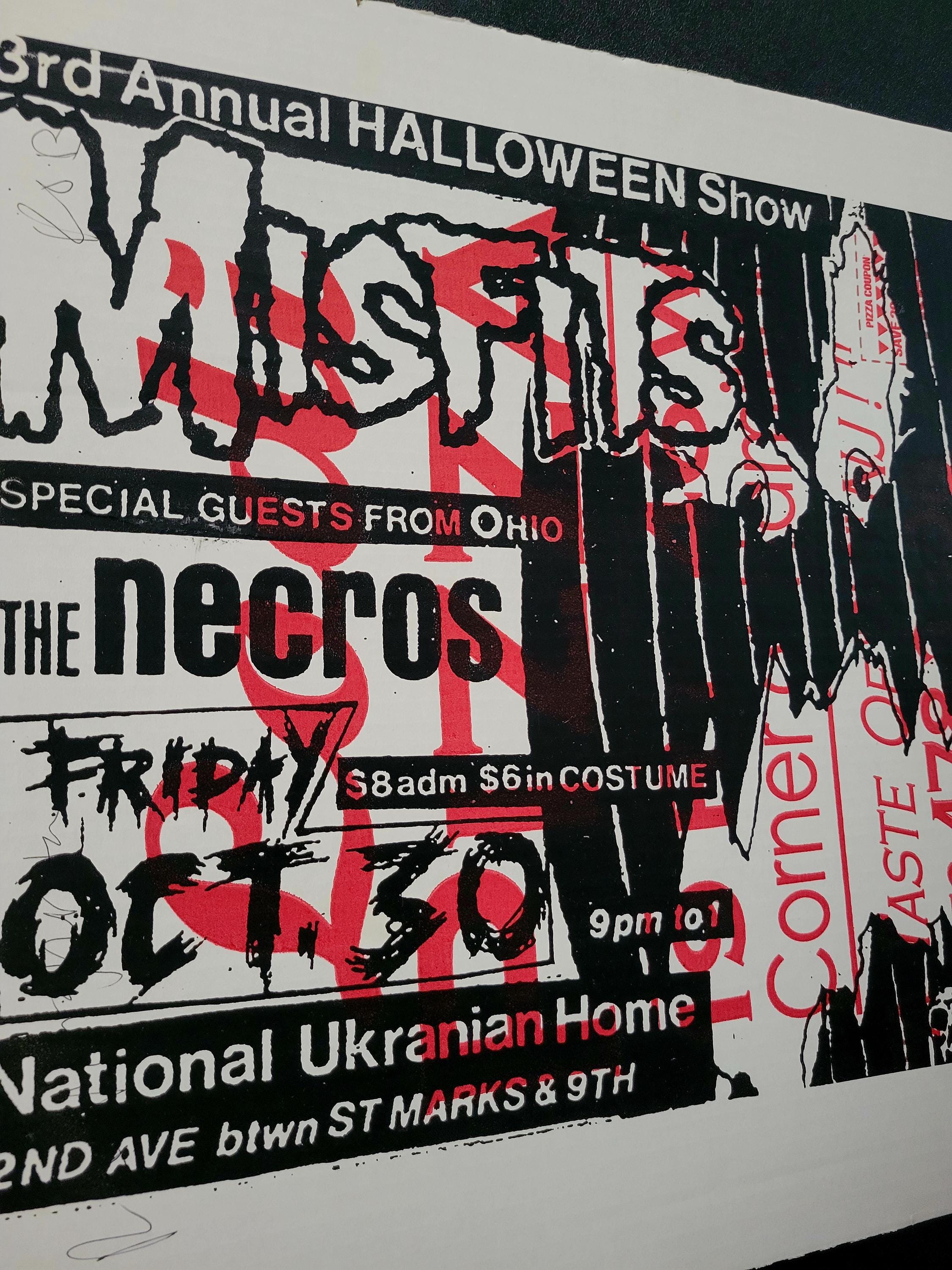 The Misfits Screenprint on Lodi Pizza Box Halloween Show Danzig