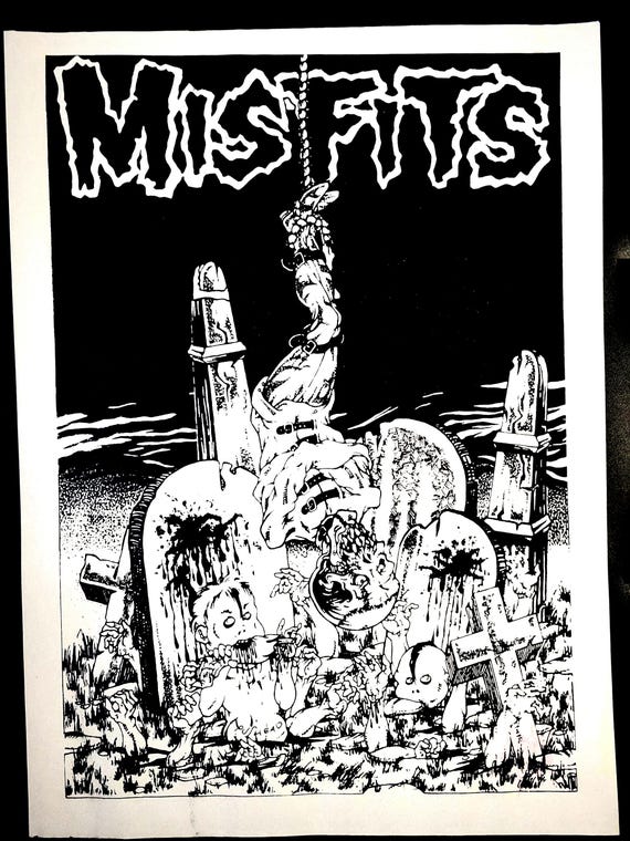 The Misfits 'graveyard Feast' Screenprint Poster - Etsy