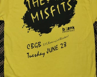 the misfits first show cbgb flyer tshirt danzig punk screenprint shirt