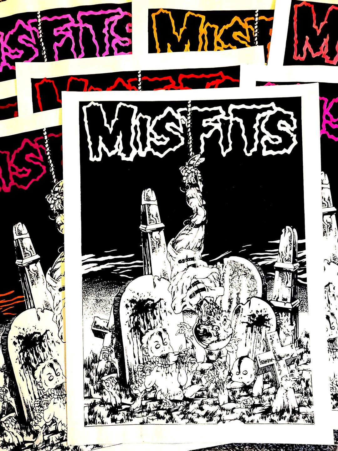 The Misfits 'graveyard Feast' Screenprint Poster - Etsy