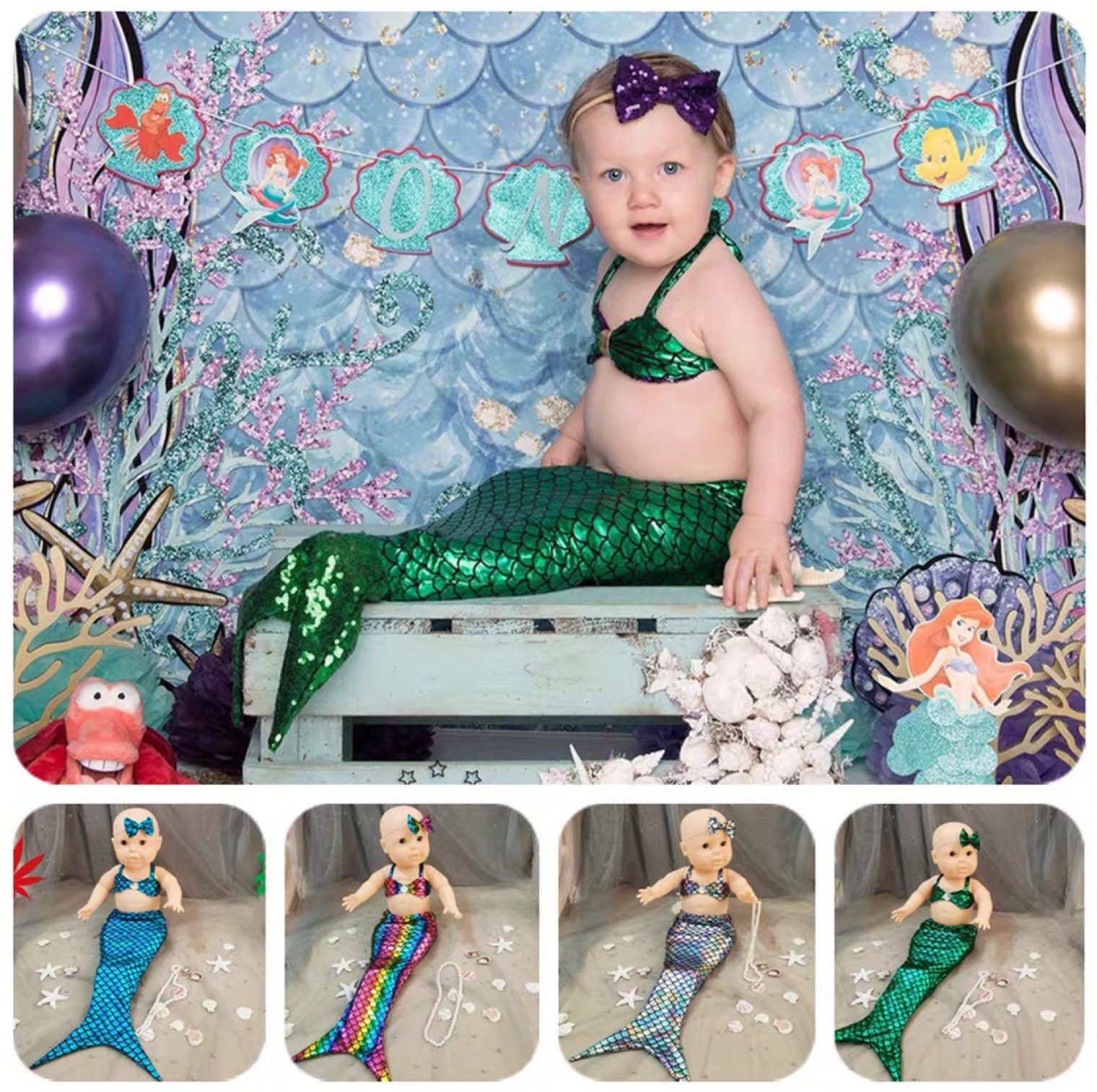 Baby girl mermaid costume