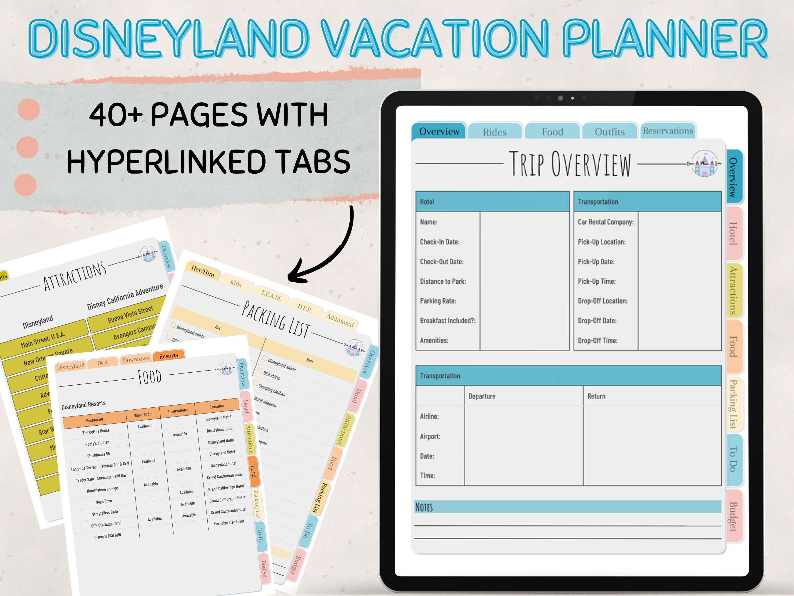 Disney Travel stickers - Trip planning to Disneyland - 38 PNG –  DigitallyWild