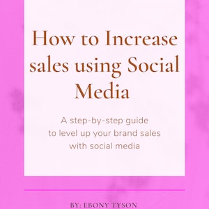 How To Increase Sales Using Social Media Ebook