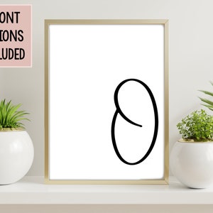 Letter O Print, Initial Letter O Wall Art, Printable Wall Art, Monogram, Instant Download, Digital Art