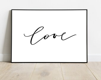 Love, Printable Wall Art, Instant Download, Digital