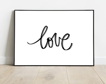 Love, Printable Wall Art, Instant Download, Digital