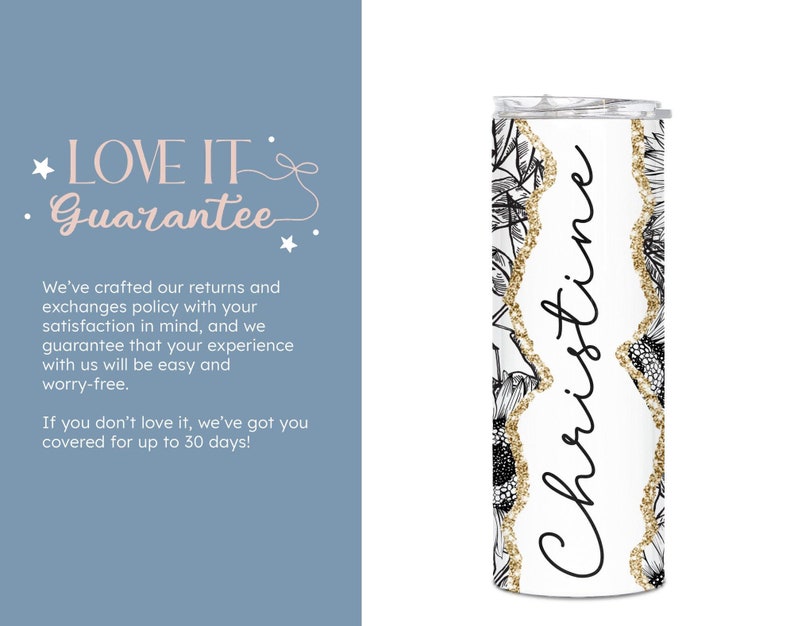 Custom Name Tumbler for Women, Sunflower Tumbler Cup, Sunflower Gifts for Her, Personalized Travel Mug, (TM-25BLACK) Bild 3
