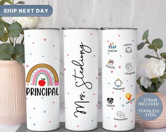 Principal Tumbler, Custom School Principal Tumbler, Personalized Teacher Tumbler, Custom Teacher Mug, Principal Gifts, (TM-97PRINCIPAL)