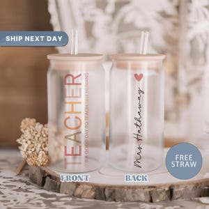 It&#39;s A Good Day To Teach Tiny Humans, Personalized Glass Cup for Women Teachers, Teacher Libbey Cup Gift (LIB-170)