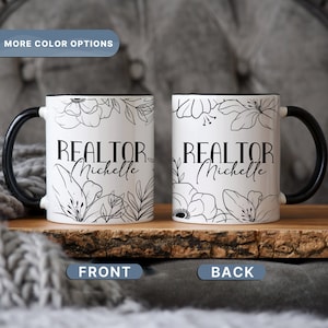 Personalized Realtor Coffee Cup, Appreciation Gifts For Broker, Real Estate Agent Mug, Realtor Closing Present, (MUG-45 Realtor)