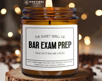 Graduation Candle for Law Students, Bar Exam Prep Scented Soy Candle, Vegan, Eco-Friendly, Perfect Lawyer Gift, Aromatic Study Aid(CAN-GRA7)